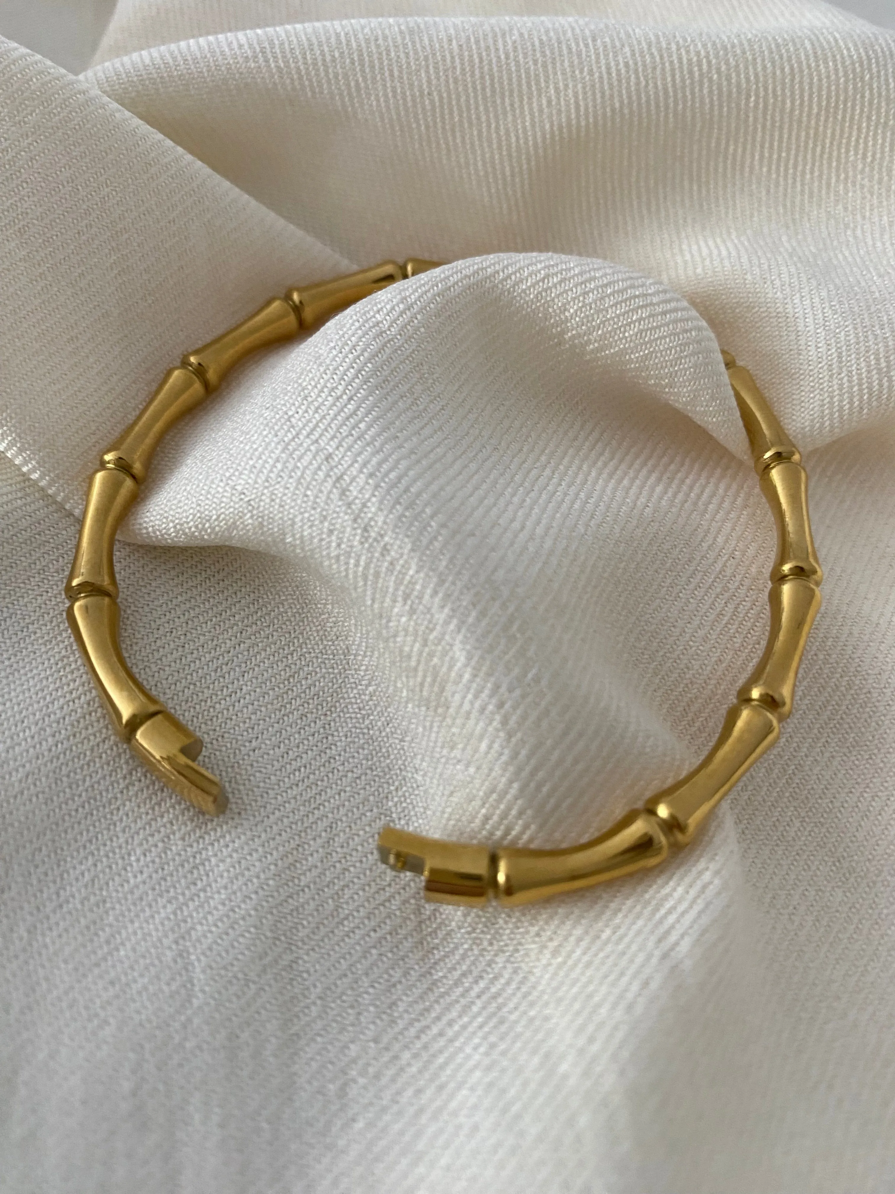 Bamboo Bangle - Gold
