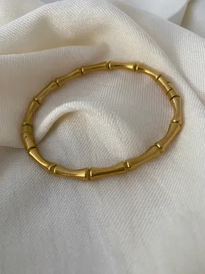 Bamboo Bangle - Gold