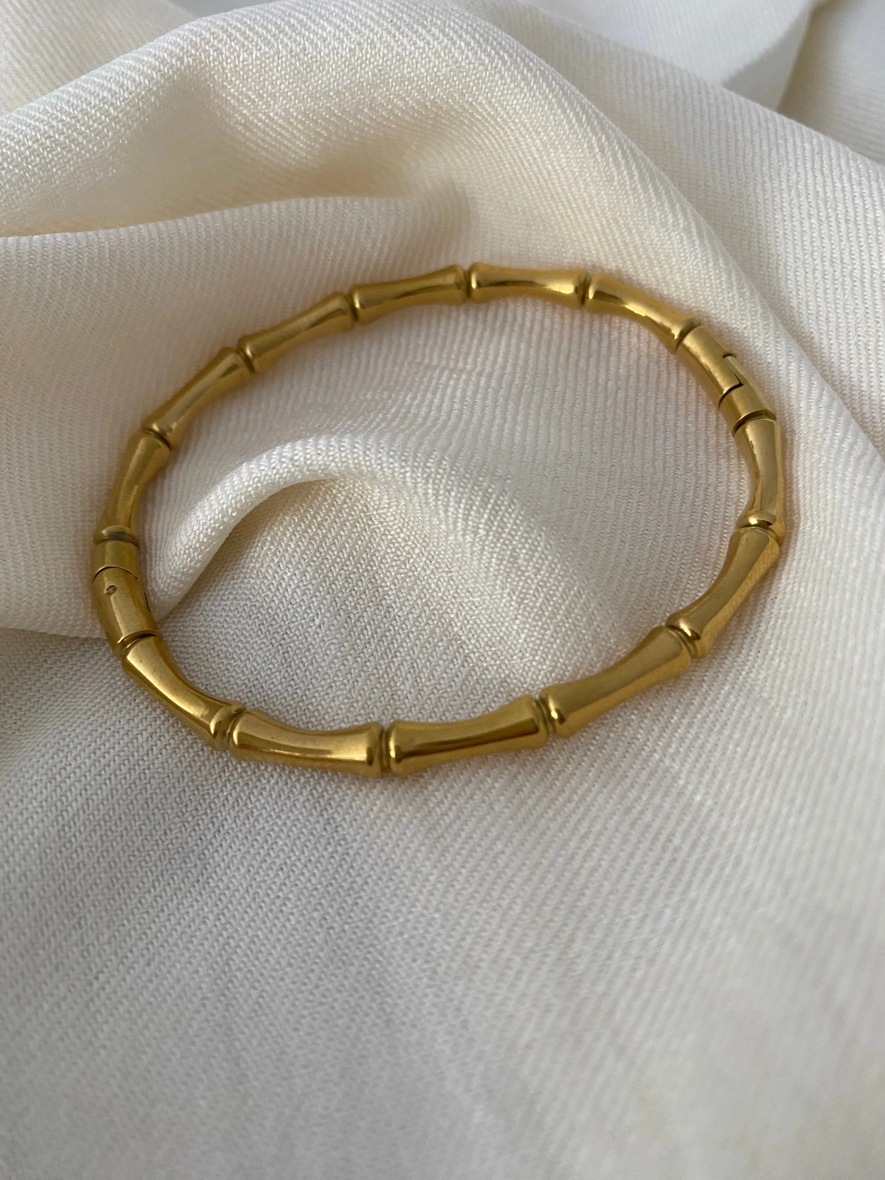 Bamboo Bangle - Gold