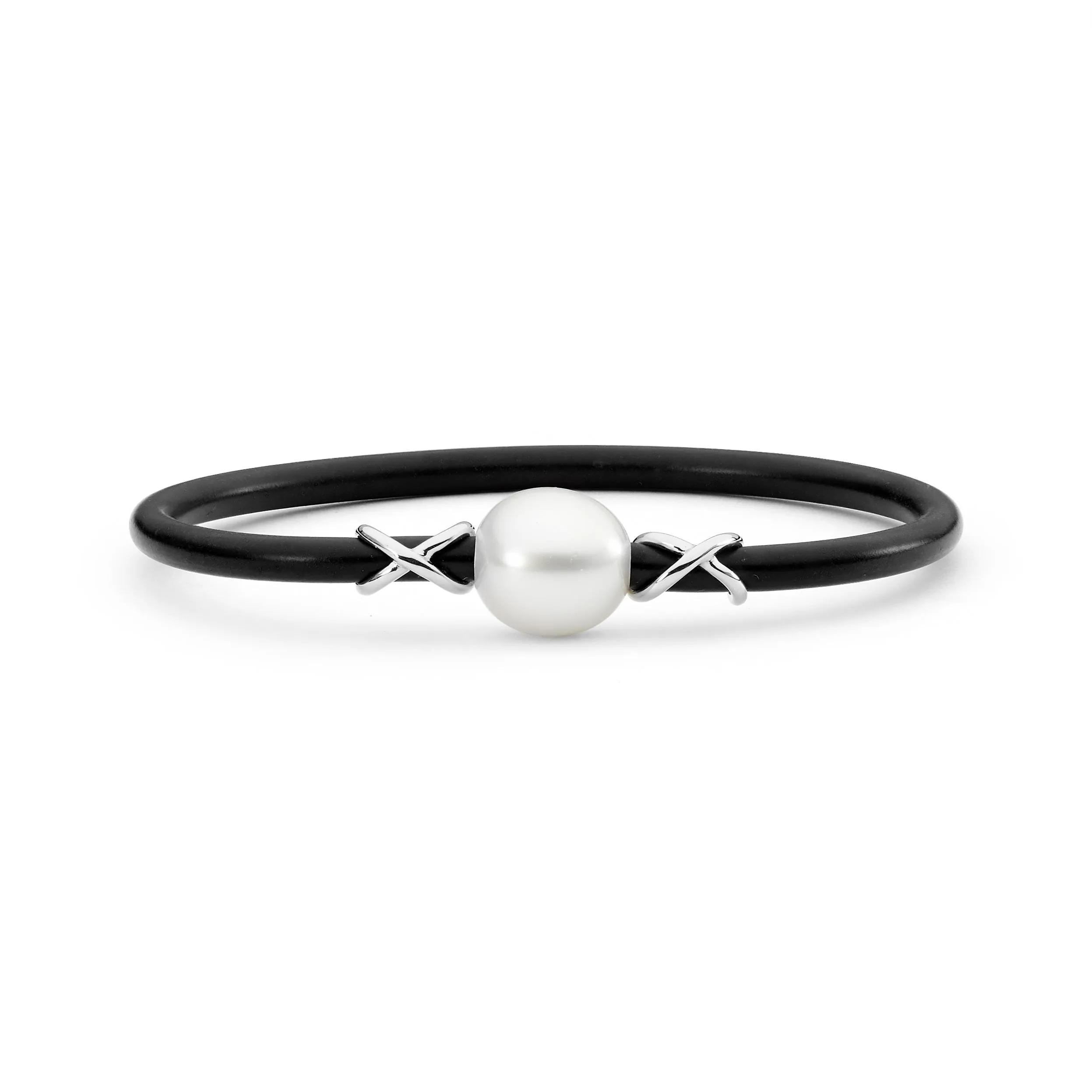 Criss Cross Pearl Neoprene Bracelet