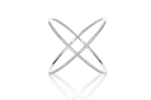 EF Collection Diamond X Ring