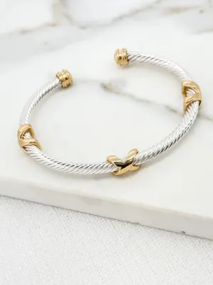 Envy Gold And Silver XO Bangle