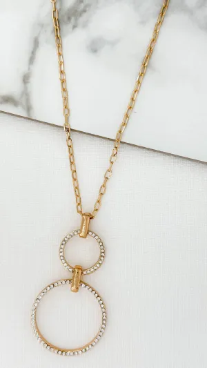 Envy Two circles long Diamant Necklace Pendant