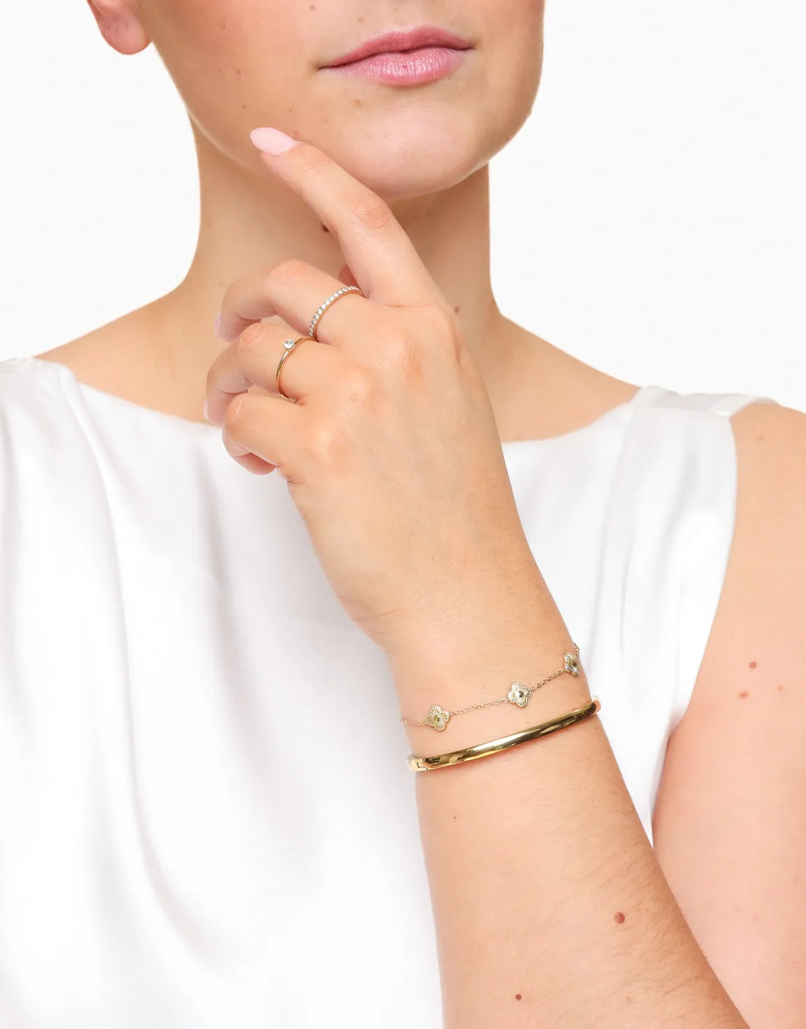 Gouden Smalle Bangle - Armband