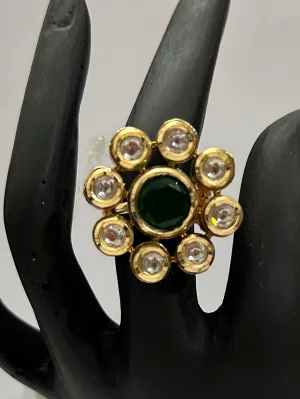 Kundan Cocktail Finger Ring *