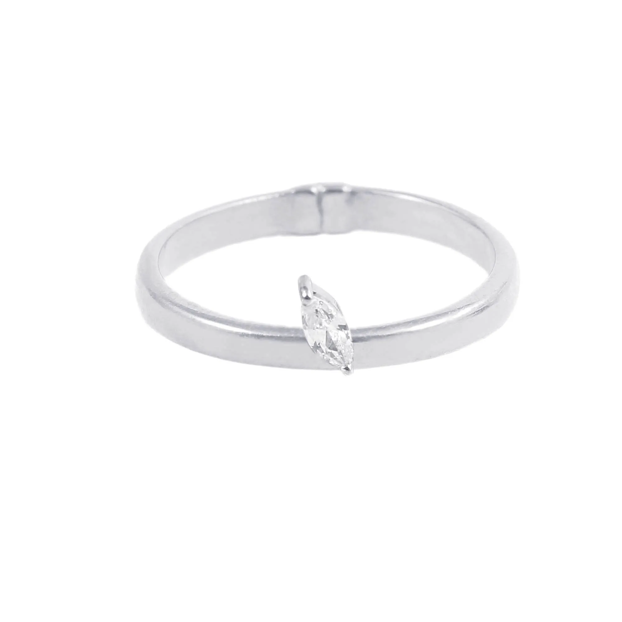Marquise Ring Wedding Band Sterling Silver Promise Ring Dainty Delicate Rose Gold Art Deco Engagement Band Eternity Thin Stacking Ring 925