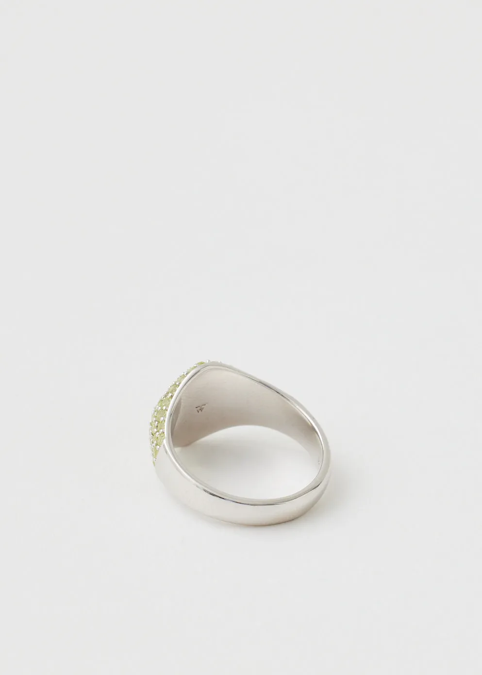 Mini Oval Cocktail Green Ring