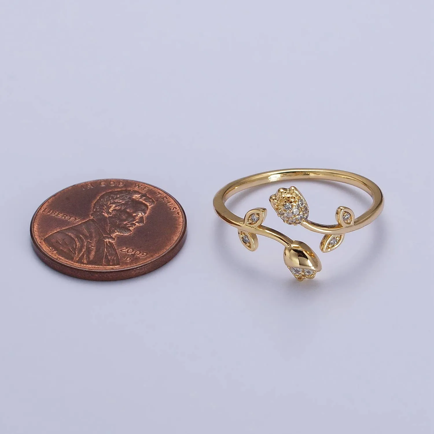 Minimalist Thin Gold Rose Ring