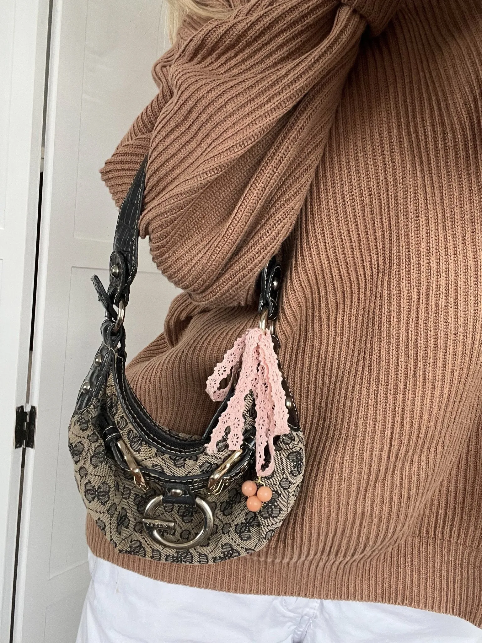 'Peaches & Cream' Mini Bag Charm