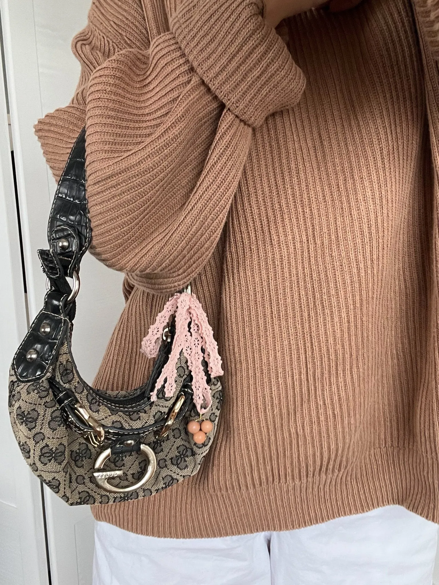 'Peaches & Cream' Mini Bag Charm