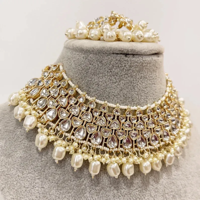 Punjabi Bridal Kundan Necklace Set