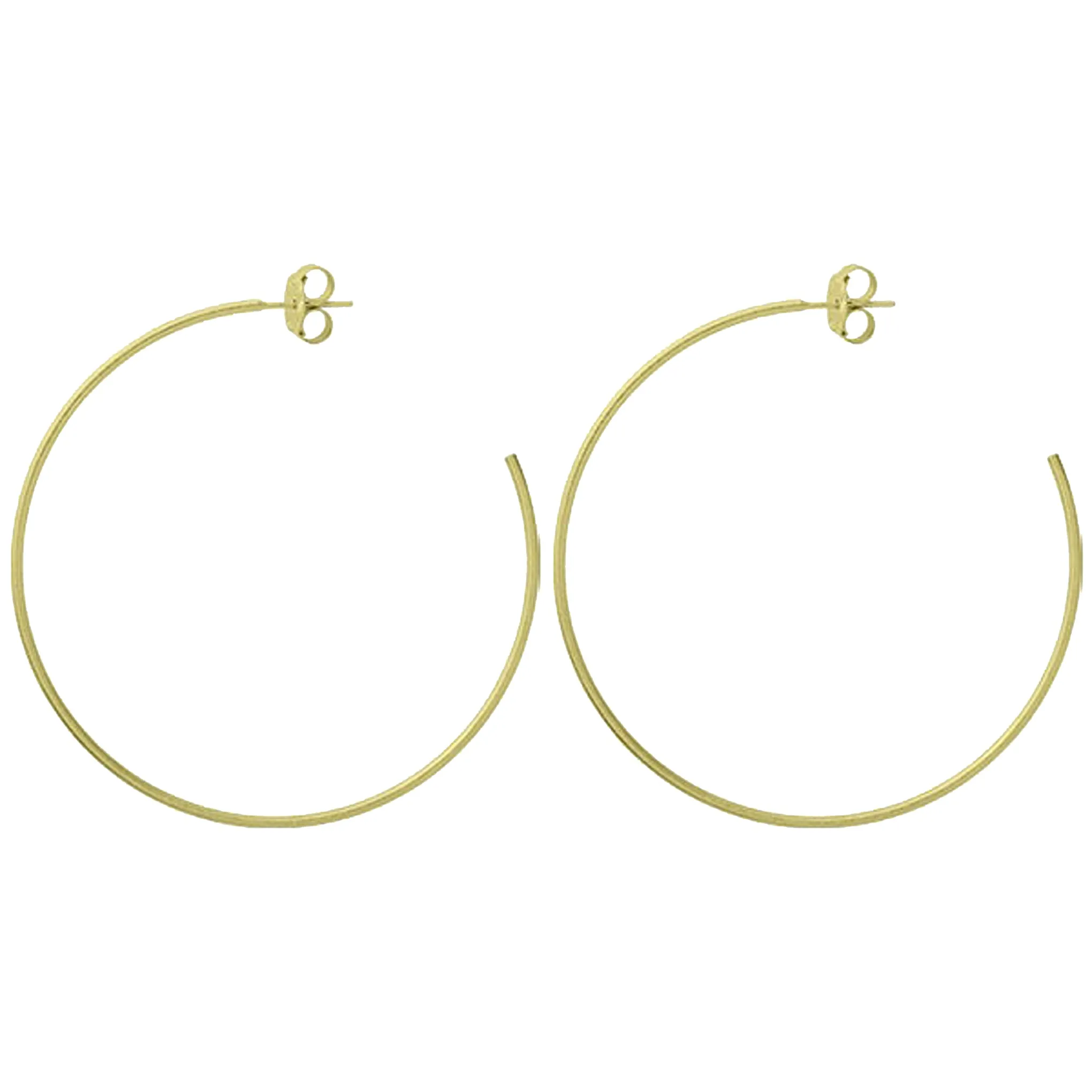 Sheila Fajl Thin Jillian Large Hoop Earrings in 18k Brushed Gold Plated