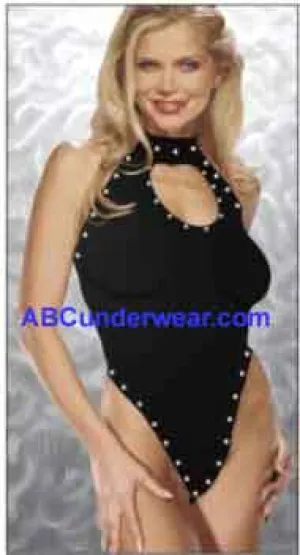 Studded Choker Teddy